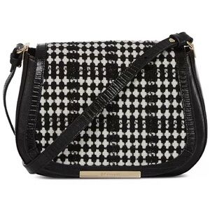 NWT Brahmin Small Nadine Saddle Bag Black